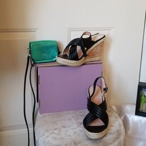 Callisto of California black wedges sz 9